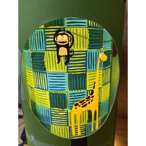 Circo "Wild Safari Collection" Table Lamp Dual Layer Shade Monkeys Elephant - Picture 2 of 11